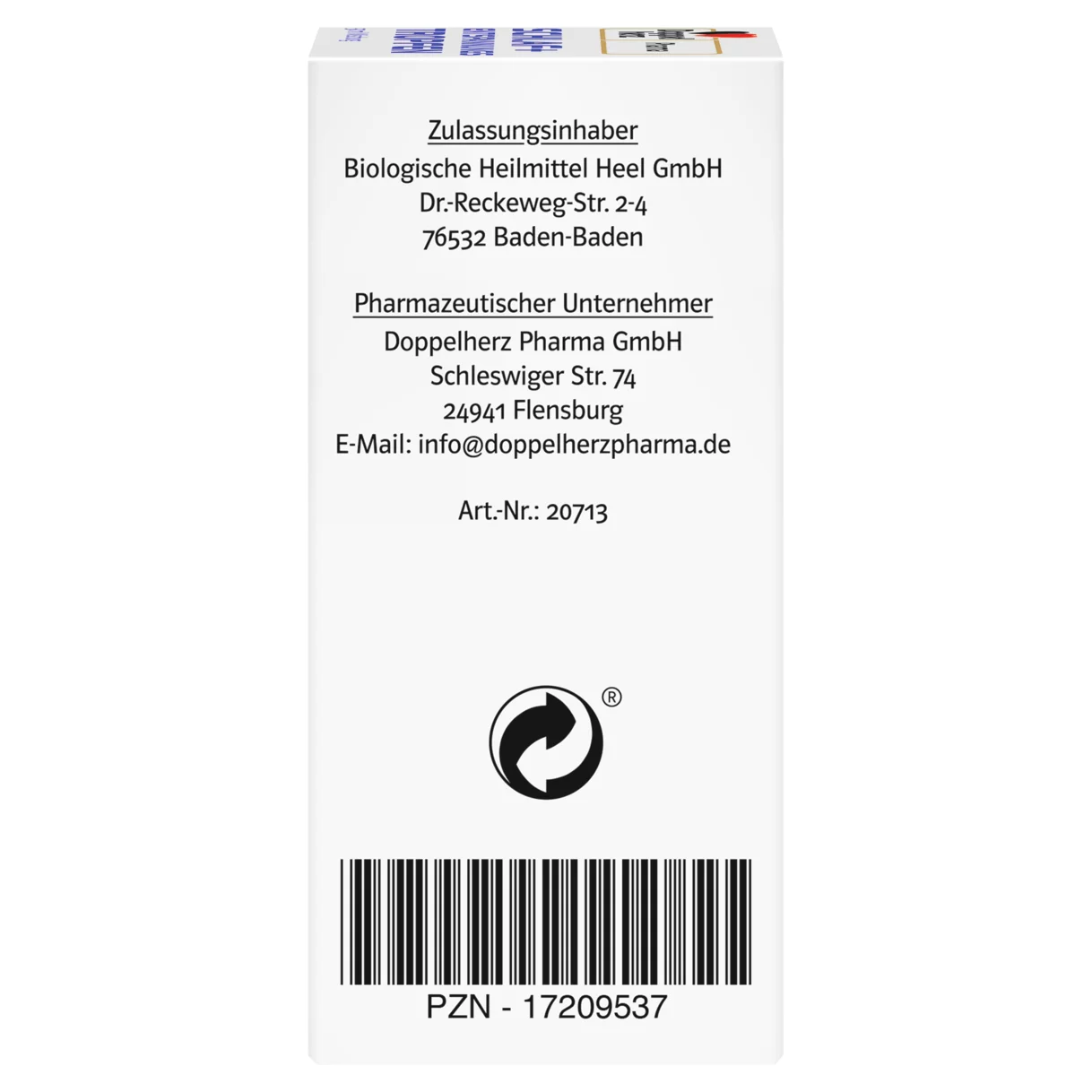 Abbildung der Produktverpackung DoppelherzPharma SCHLAF + ENTSPANNUNGS TROPFEN Seitenansicht rechts